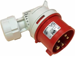 PCE Wtyczka przenośna kątowa 16A 5P 400V czerwona IP44 TWIST 8015-6 8015-6 - Gniazdka elektryczne - miniaturka - grafika 2