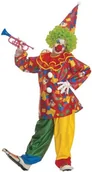 Stroje karnawałowe - Widmann Wesoły Clown  kostium dziecięcy, 140, wielokolorowa 38587 - miniaturka - grafika 1
