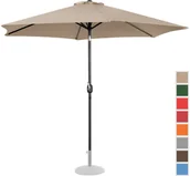 Parasole ogrodowe - Uniprodo Parasol ogrodowy kremowy sześciokątny 300 cm uchylny UNI_UMBRELLA_TR300CR_N - miniaturka - grafika 1