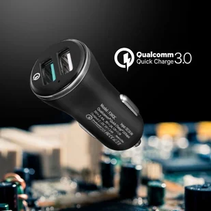 Spigen Ładowarka samochodowa Spigen Quick Charge 3.0 Car Charger F27QC 2x USB, czarna 000CG20643 - Ładowarki samochodowe - miniaturka - grafika 12