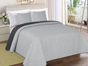 Euromat Dwustronna Narzuta Vigo II Ciemno Szara-Srebrna 006 220x240+2x40x40 38907 - Narzuty - miniaturka - grafika 2