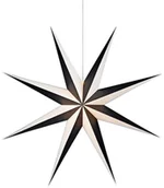 Ozdoby bożonarodzeniowe - Markslojd ALVA wisiorek papierowa gwiazda 75 Black White 704174 - miniaturka - grafika 1