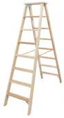 Rusztowania - Krause STABILO drabina drewniana dwustronna ze stopniami 2x8 818256 - miniaturka - grafika 1