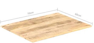 vidaXL Lumarko Blat stołu, lite drewno mango, 15-16 mm, 70x60 cm 286010 - Meble modułowe i akcesoria - miniaturka - grafika 7
