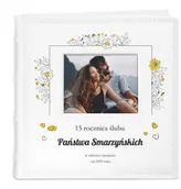 Albumy fotograficzne - NA Murrano Album mały z oknem nadruk dedykacja dla pary 15 rocznicę ALB-SO-WH-UV-023 - miniaturka - grafika 1