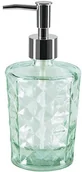 Dozowniki papieru i mydła dla firm - Spirella spirella dozownik mydła Carla szklany dozownik do mydła w płynie-400 ML Zielony - miniaturka - grafika 1