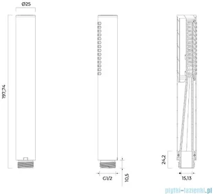 Oltens Ume słuchawka prysznicowa czarny mat 37102300 - Słuchawki prysznicowe - miniaturka - grafika 3