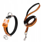 Smycze dla kotów - Obroża i smycz dla kota Truelove pomarańczowa - miniaturka - grafika 1