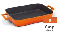 Akcesoria i części AGD - Pentole Agnelli pentole agnelli coghsgt26400o dwukolorowym grill z 2 uchwytami w kolorze żeliwa 26 x 40 cm, pomarańczowy COGHSGT26400O - miniaturka - grafika 1