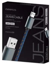 Omega JEANS CABLE MICRO USB TO USB 2A 118 COPPER 1M BOX BLUE PL8999 - Kable USB Omega JEANS CABLE MICRO USB TO USB 2A 118 COPPER 1M BOX BLUE PL8999 - Kable USB - miniaturka - grafika 1