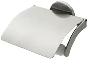 Stojaki i wieszaki na papier toaletowy - Bisk Bisk Uchwyt WC z klapką Virginia satyna nikiel - miniaturka - grafika 1