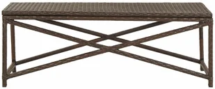 vidaXL Ławka ogrodowa, 120 cm, polirattanowa, brązowa - Ławki ogrodowe - miniaturka - grafika 3