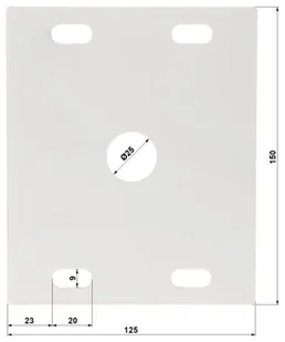 BLACHA MONTAŻOWA BM-120/43-60/W BM-120/43-60/W - Akcesoria do monitoringu - miniaturka - grafika 2