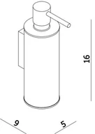 Mydelniczki i dozowniki mydła - Omnires Dozownik do mydła czarny UN10720/OBL - miniaturka - grafika 1