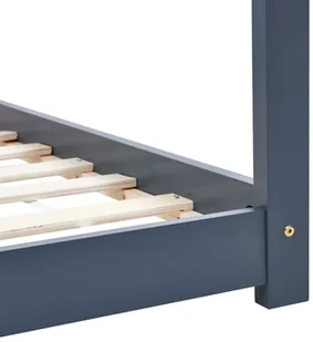 vidaXL Rama łóżka dziecięcego, szara, lite drewno sosnowe, 70 x 140 cm vidaXL - Łóżka dla dzieci i młodzieży - miniaturka - grafika 7