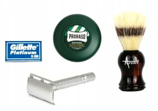 Tradycyjny Pędzel Do Golenia + Maszynka Do Golenia - Zestawy kosmetyków męskich - miniaturka - grafika 3