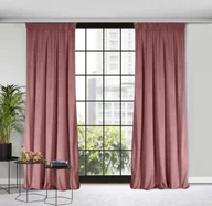 Zasłony - Eurofirany Zasłona welwetowa Rosa na taśmie 140x300 Różowa ex-z-rosa-c.róż-140x300-t - miniaturka - grafika 1