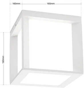 ORION Kinkiet zewnętrzny Henry, 16x16x16cm, biały - Lampy ogrodowe - miniaturka - grafika 5