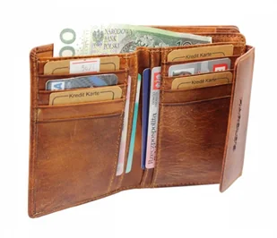 Jennifer Jones Portfel Damski Skórzany Skóra Licowa 13 cm Z Suwakiem Na Zewnątrz 5627 - Portfele - miniaturka - grafika 5