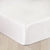 Prześcieradła - Dekoria Prześcieradło satynowe z gumką białe 200x220cm 748-320 - miniaturka - grafika 1