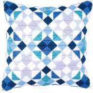 Poduszki dekoracyjne - Vervaco Profil poduszka mocowania vervaco PN-romby w kolorze niebieskim PN-0145699 - miniaturka - grafika 1