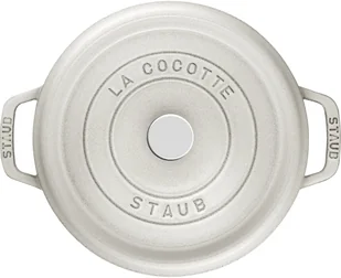 Staub Garnek żeliwny okrągły La Cocotte 6,7 L biała trufla 40501-414-0 - Garnki - miniaturka - grafika 4