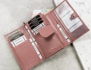 Cavaldi 4U Klasyczny skórzany portfel damski z klapą na zatrzask - Portfele - miniaturka - grafika 7