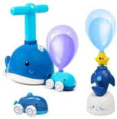 Zabawki interaktywne dla dzieci - DELFIN AERODYNAMICZNE AUTO WYRZUTNIA BALONÓW 5907544115199 - miniaturka - grafika 1