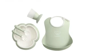 Baby Bjorn Zestaw obiadowy, Powder Green - Zestawy naczyń dla dzieci - miniaturka - grafika 2