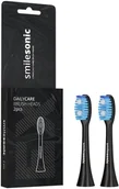Końcówki do szczoteczek elektrycznych - Smilesonic Końcówki Smilesonic DailyCare Black do szczoteczki sonicznej 2 sztuki - miniaturka - grafika 1