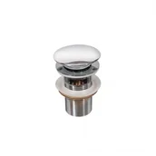 Korki do umywalek - Massi Massi korek klik-klak umywalkowy, duży, chrom - z przelewem MSA-KK-02 - miniaturka - grafika 1