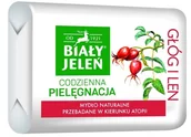 Mydła - Pollena Biały Jeleń Codzienna Pielęgnacja Mydło hipoalergiczne Głóg i Len 100g 50144 - miniaturka - grafika 1