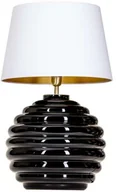 Lampy stojące - 4concepts Stojąca LAMPKA nocna SAINT TROPEZ BLACK L215222251 abażurowa LAMPA stołowa biała czarna L215222251 - miniaturka - grafika 1