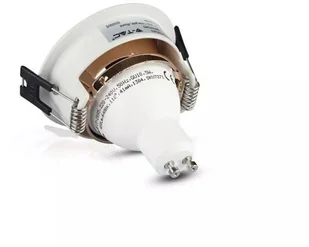 v-tac Oprawa Oczko V-TAC GU10 Wpuszczana Biały/Złoty Mosiądz Okrągła VT-872 - Oprawy, klosze i abażury - miniaturka - grafika 6