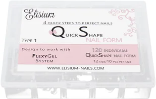 Elisium Elisium Quick Shape Nail Form Formy Do Przedłużania Paznokci 120 sztuk Typ 1 - Akcesoria do paznokci - miniaturka - grafika 3