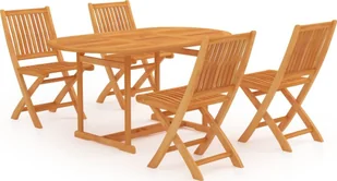 shumee shumee 5 częściowy zestaw mebli ogrodowych lite drewno tekowe - Meble ogrodowe shumee shumee 5 częściowy zestaw mebli ogrodowych lite drewno tekowe - Meble ogrodowe - miniaturka - grafika 2