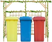 Kratki i pergole - vidaXL Lumarko Osłona na 3 kosze z pergolą, impregnowane drewno sosnowe! 316064 - miniaturka - grafika 1