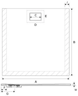 Actima LAVANO czarny 90x90 BREX.1102.090.090.BLN - Brodziki prysznicowe - miniaturka - grafika 10