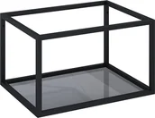 Szafki łazienkowe - Elita Look Stelaż podszafkowy z półką szklaną 60 czarny mat 167665 - miniaturka - grafika 1