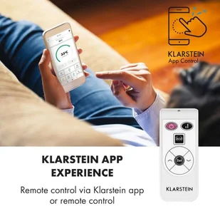 Klarstein Klarstein Bornholm Single Smart, grzejnik konwekcyjny, 1000 W, sterowanie przy użyciu aplikacji, biały ACO7-BrnhlmSnglSmrtW - Ogrzewanie przenośne - miniaturka - grafika 5