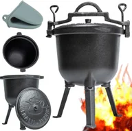 Kociołki - Kociołek żeliwny garnek myśliwski 8l ognisko piecz - miniaturka - grafika 1