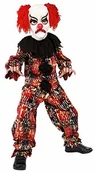 Stroje karnawałowe - SMIFFYS Kostium dzieci chłopcy postrach Clown, górna część, spodnie, rękawiczki, maska na twarz i, rozmiar: L, 36161, czerwony 36161M - miniaturka - grafika 1