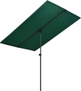 vidaXL Parasol ogrodowy na słupku aluminiowym, 2x1,5 m, zielony vidaXL - Parasole ogrodowe - miniaturka - grafika 8