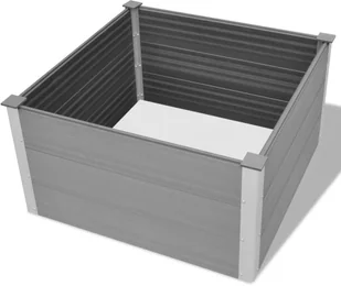 vidaXL Donica ogrodowa, WPC, 100x100x54, szara - Donice - miniaturka - grafika 4