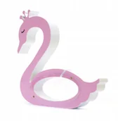 Wyposażenie pokoiku dziecięcego - SKARBONKA Drewniana przeźroczysta Łabędź różowy - miniaturka - grafika 1