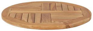 vidaXL Blat stołu lite drewno tekowe okrągły 60 cm 48984 - Stoły - miniaturka - grafika 5