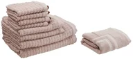 Ręczniki - Beliani Komplet 9 ręczników bawełniany różowy ATAI - miniaturka - grafika 1