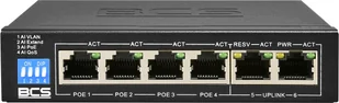 BCS Switch PoE B-SP04G02G 10/100/1000Mb/s 6 portów B-SP04G02G - Switche - miniaturka - grafika 2