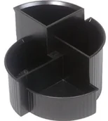 Przyborniki na biurko - Helit h6390695  linijka Multi kołczan z 4 półkami, czarna H6390695 - miniaturka - grafika 1