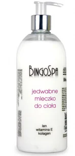 BingoSpa Jedwabne mleczko do ciała z lnem witaminą E i kolagenem - Silk Body Milk Jedwabne mleczko do ciała z lnem witaminą E i kolagenem - Silk Body Milk - Balsamy i kremy do ciała - miniaturka - grafika 2